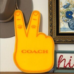 Coach Yellow Foam Peace Sign Foam Finger